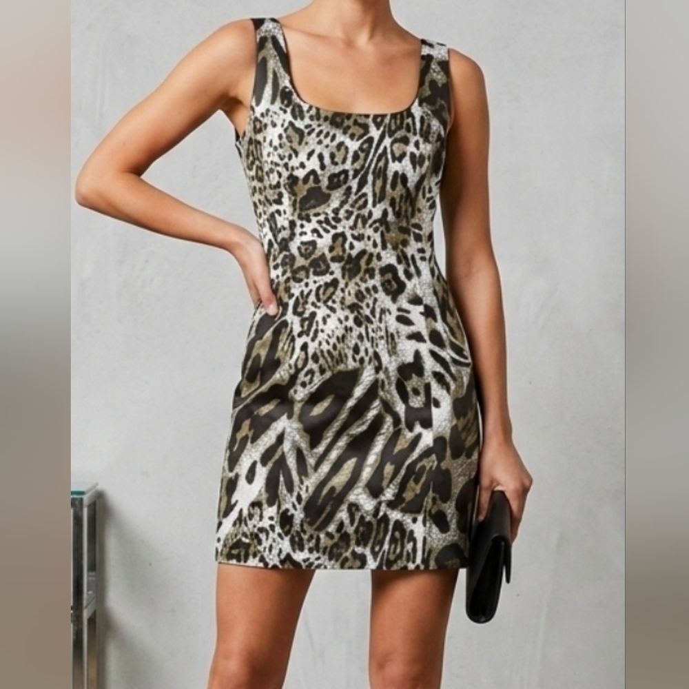 Jay Godfrey Women's Sleeveless Animal Print Mini Dress